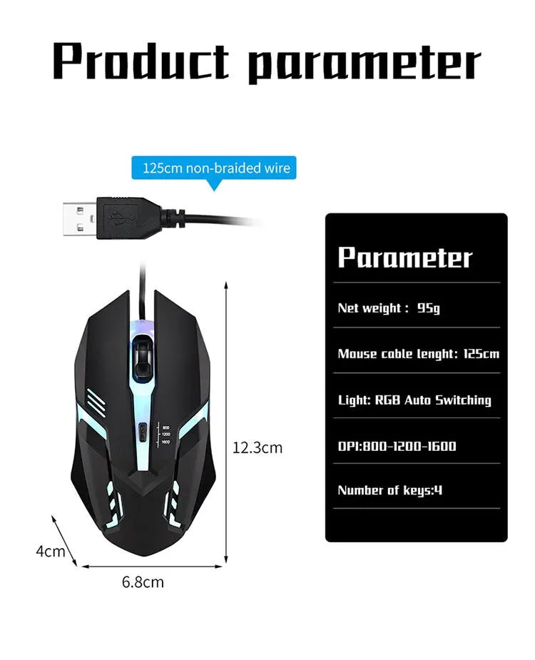 Mouse para jogos com design ergonômico de alta qualidade