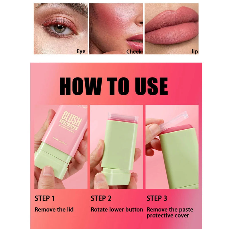 Blush com hidratação de longa duração