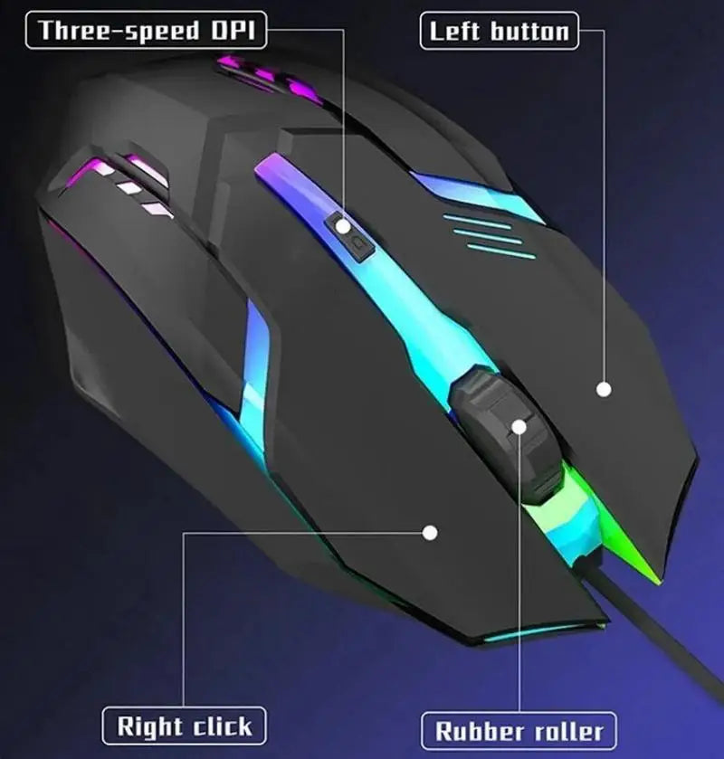 Mouse para jogos com design ergonômico de alta qualidade