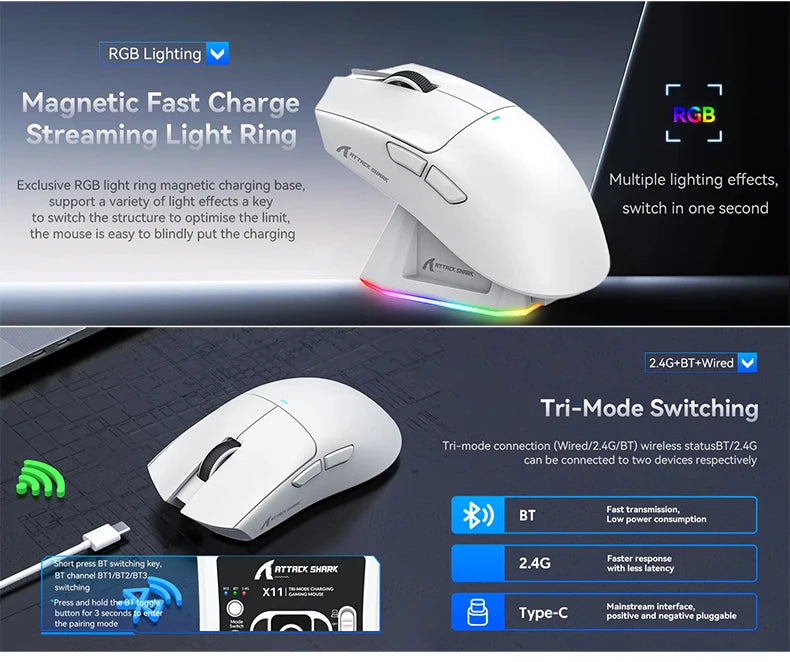 Mouse sem fio Bluetooth